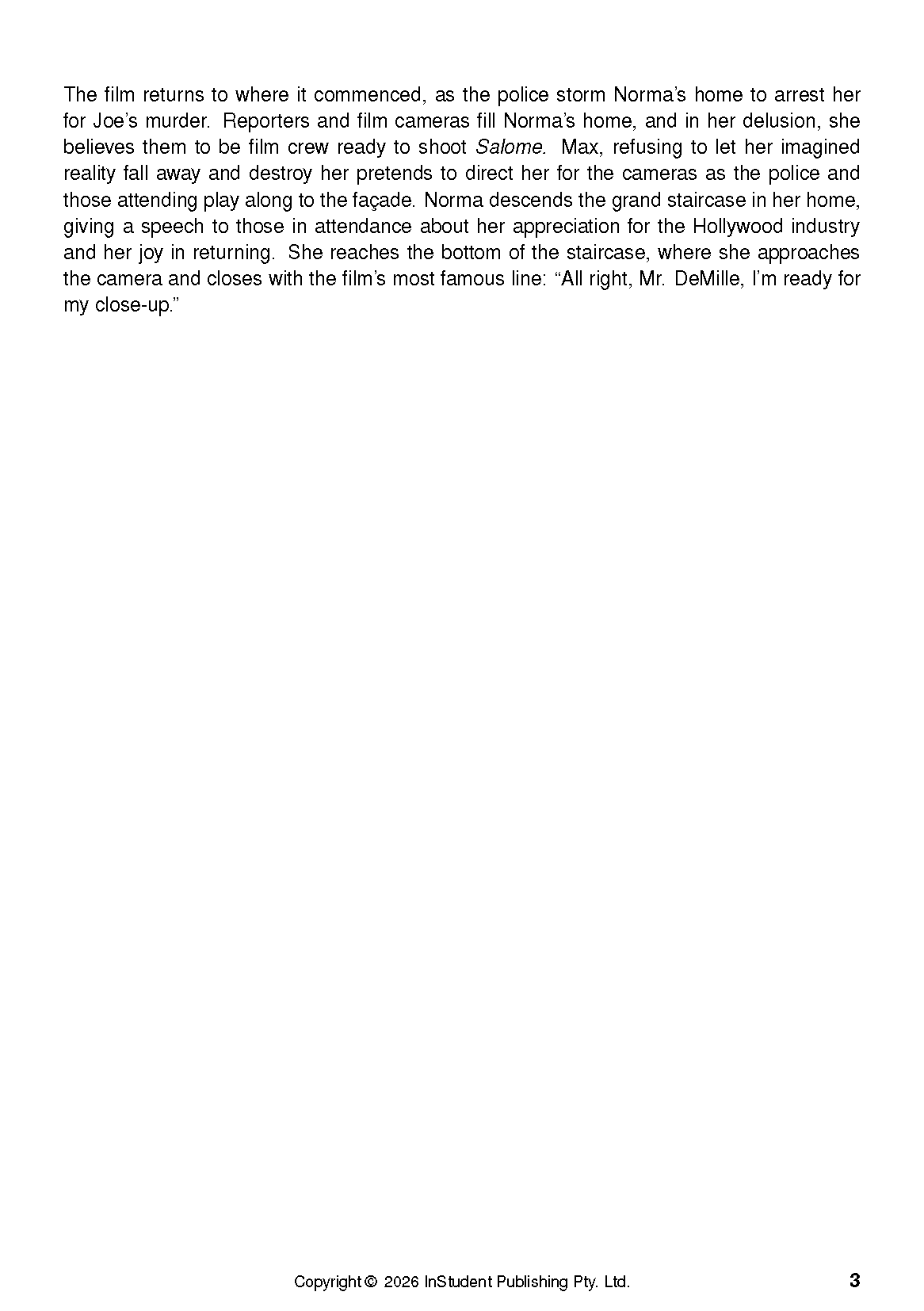 ATAR Notes Text Guide: Sunset Boulevard by Billy Wilder - Image 6