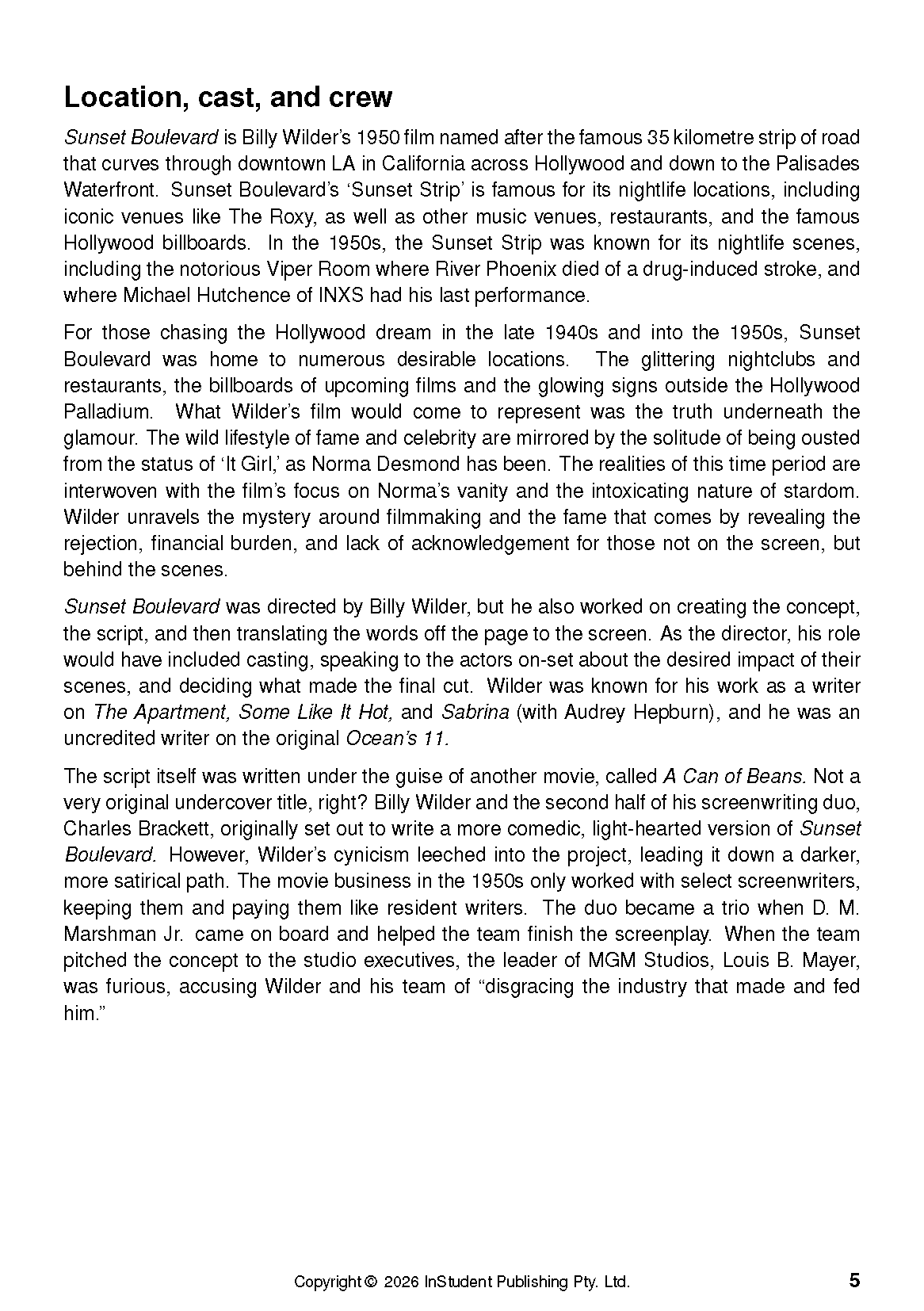 ATAR Notes Text Guide: Sunset Boulevard by Billy Wilder - Image 8