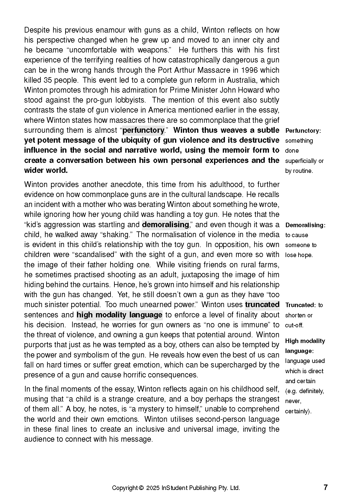 ATAR Notes Text Guide: The Boy Behind the Curtain by Tim Winton - Image 11