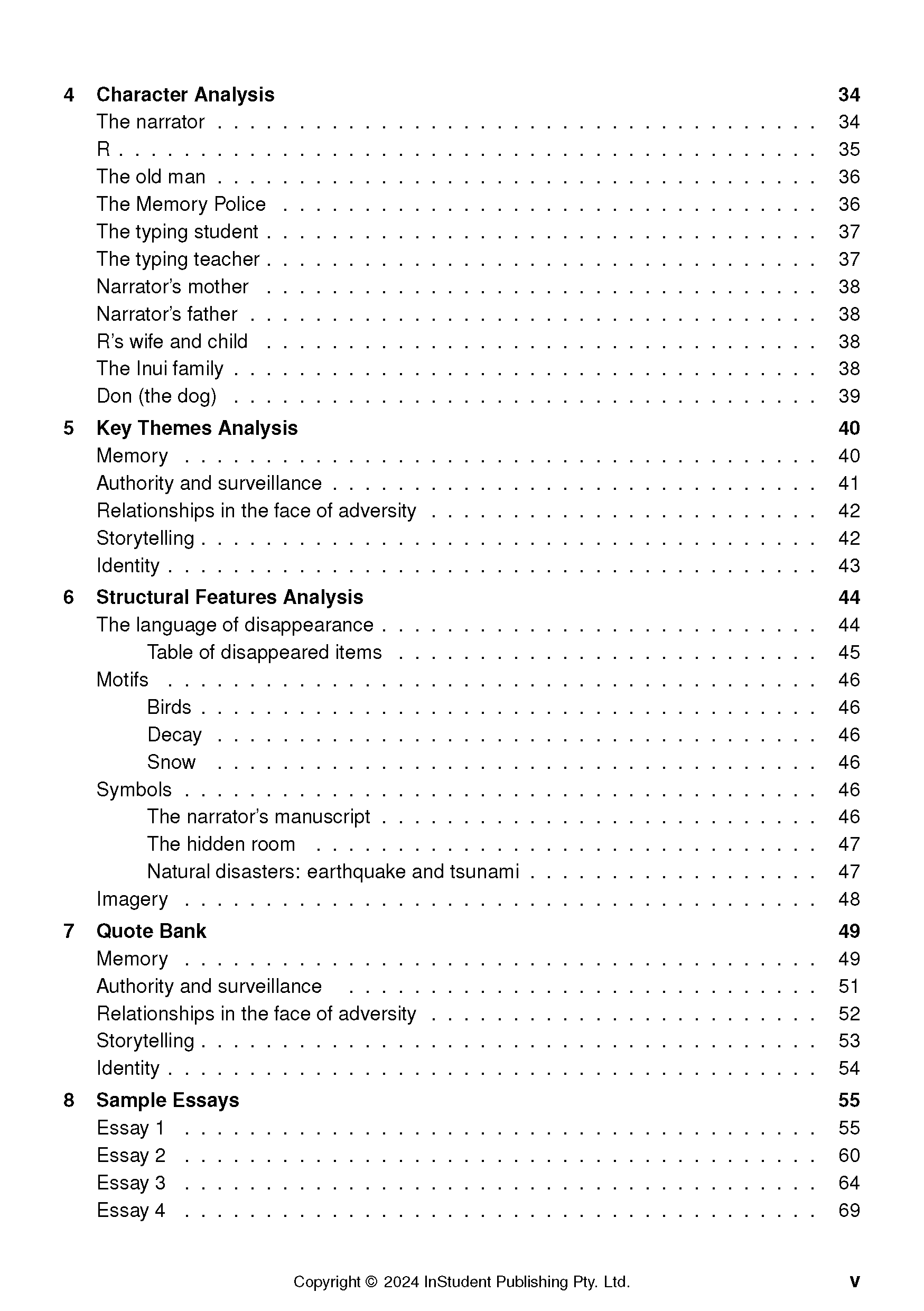 ATAR Notes Text Guide: The Memory Police by Yoko Ogawa - Image 4