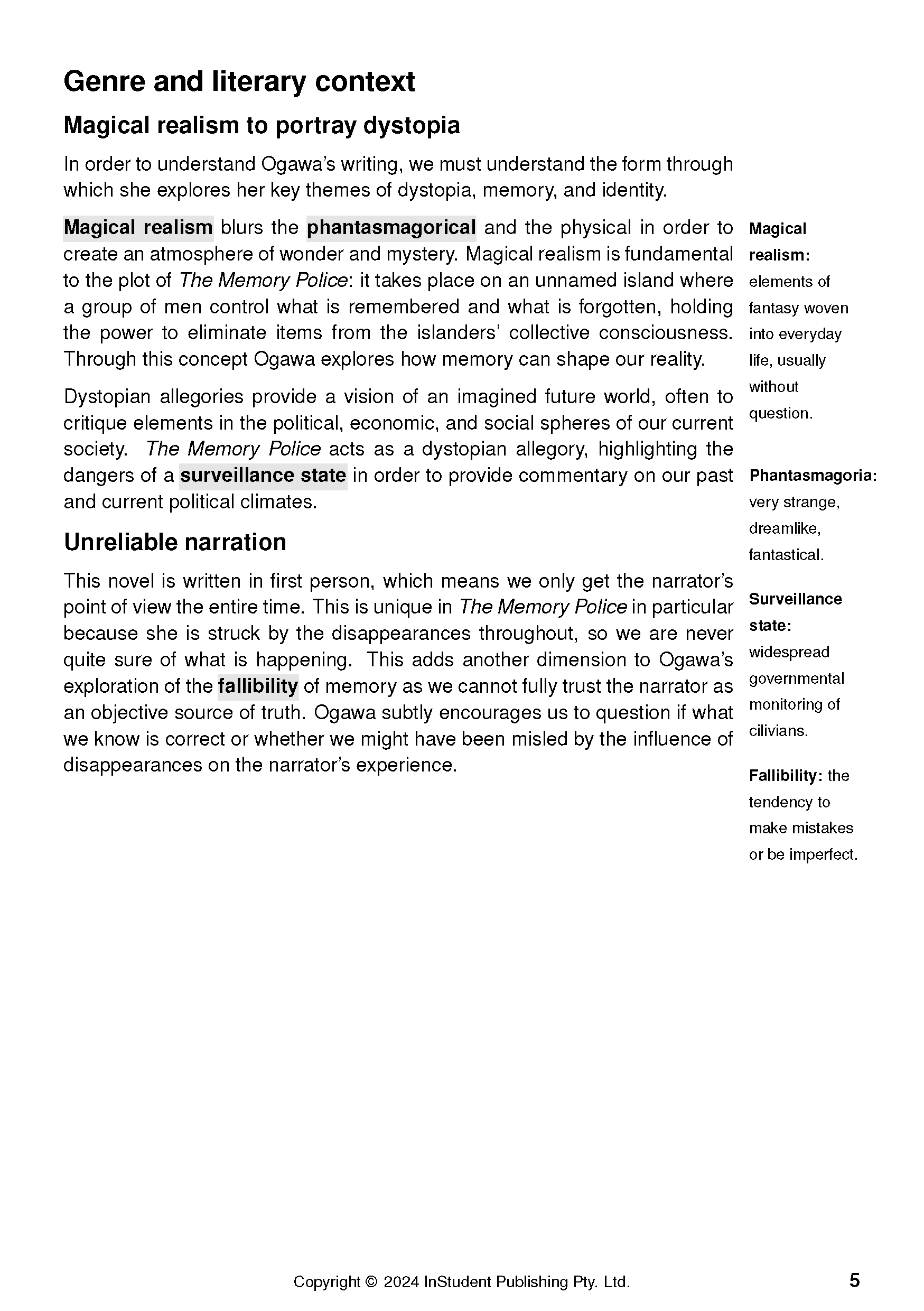 ATAR Notes Text Guide: The Memory Police by Yoko Ogawa - Image 9