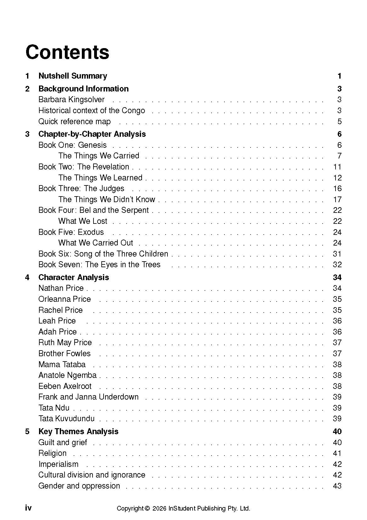 ATAR Notes Text Guide: The Poisonwood Bible by Barbara Kingsolver - Image 2