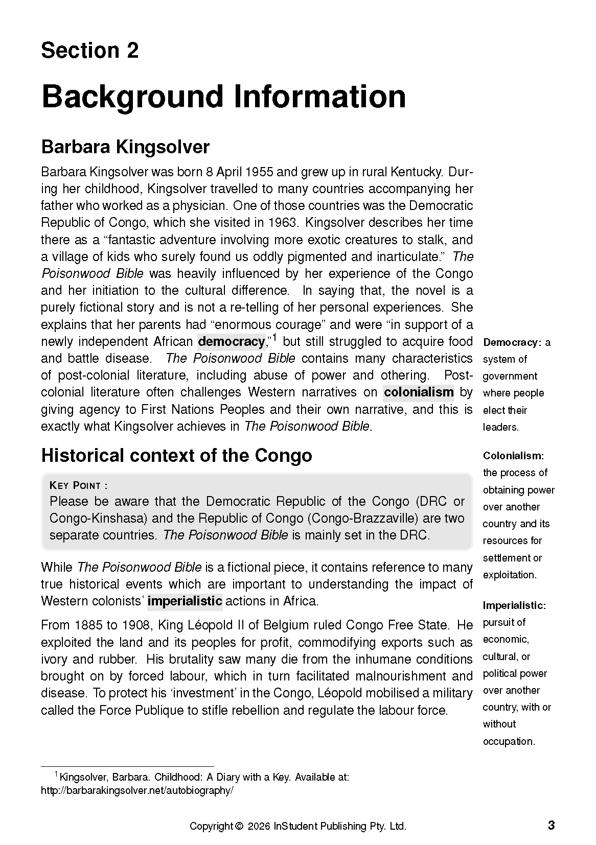ATAR Notes Text Guide: The Poisonwood Bible by Barbara Kingsolver - Image 6