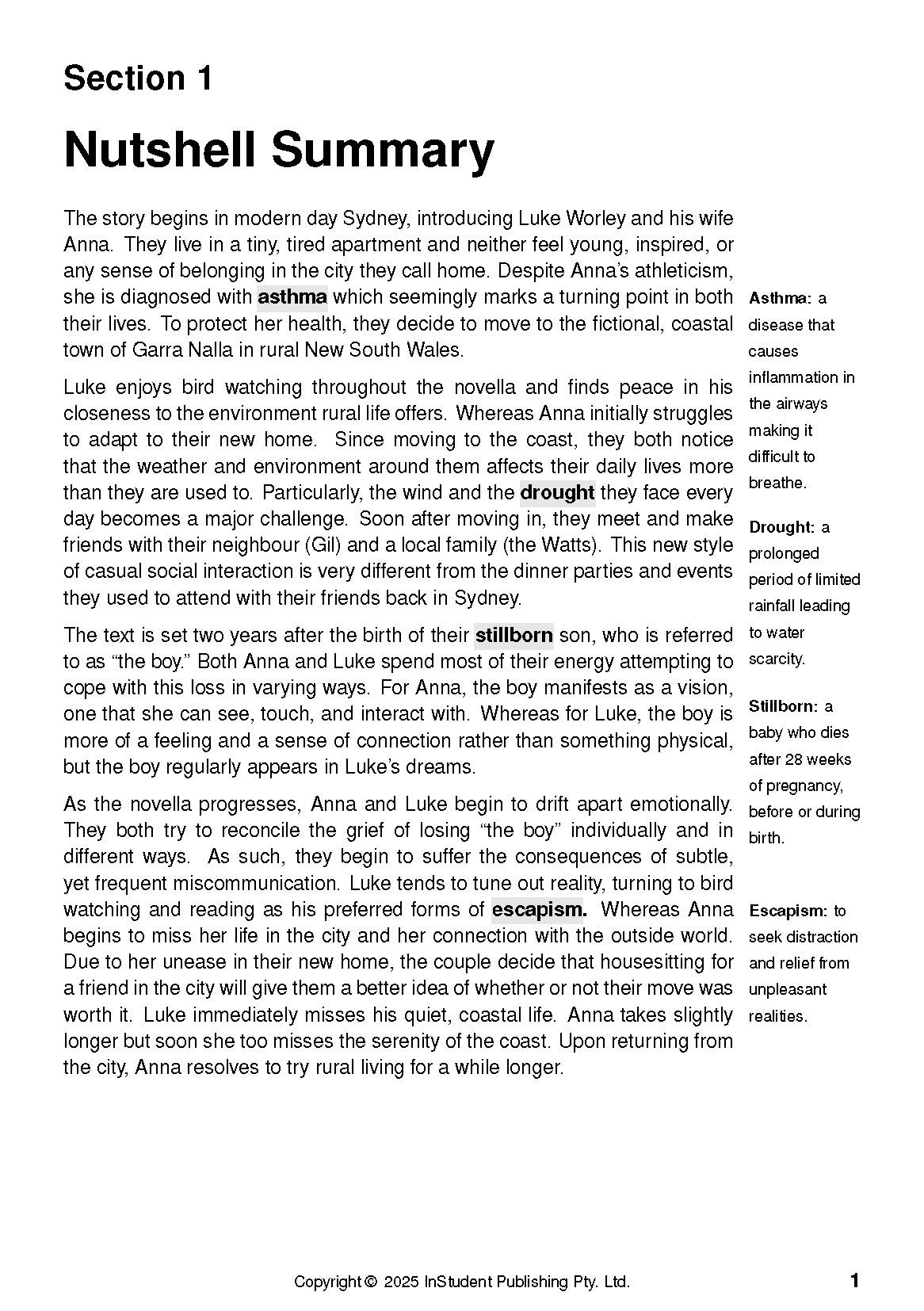 ATAR Notes Text Guide: Vertigo by Amanda Lohrey - Image 4