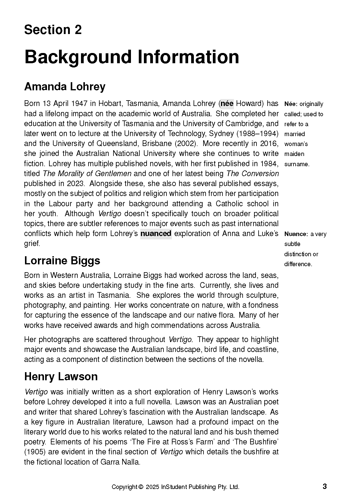 ATAR Notes Text Guide: Vertigo by Amanda Lohrey - Image 6