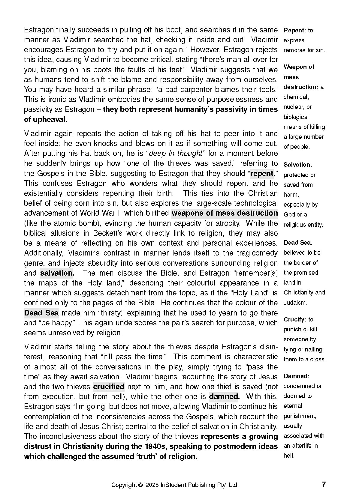 ATAR Notes Text Guide: Waiting for Godot by Samuel Beckett - Image 11