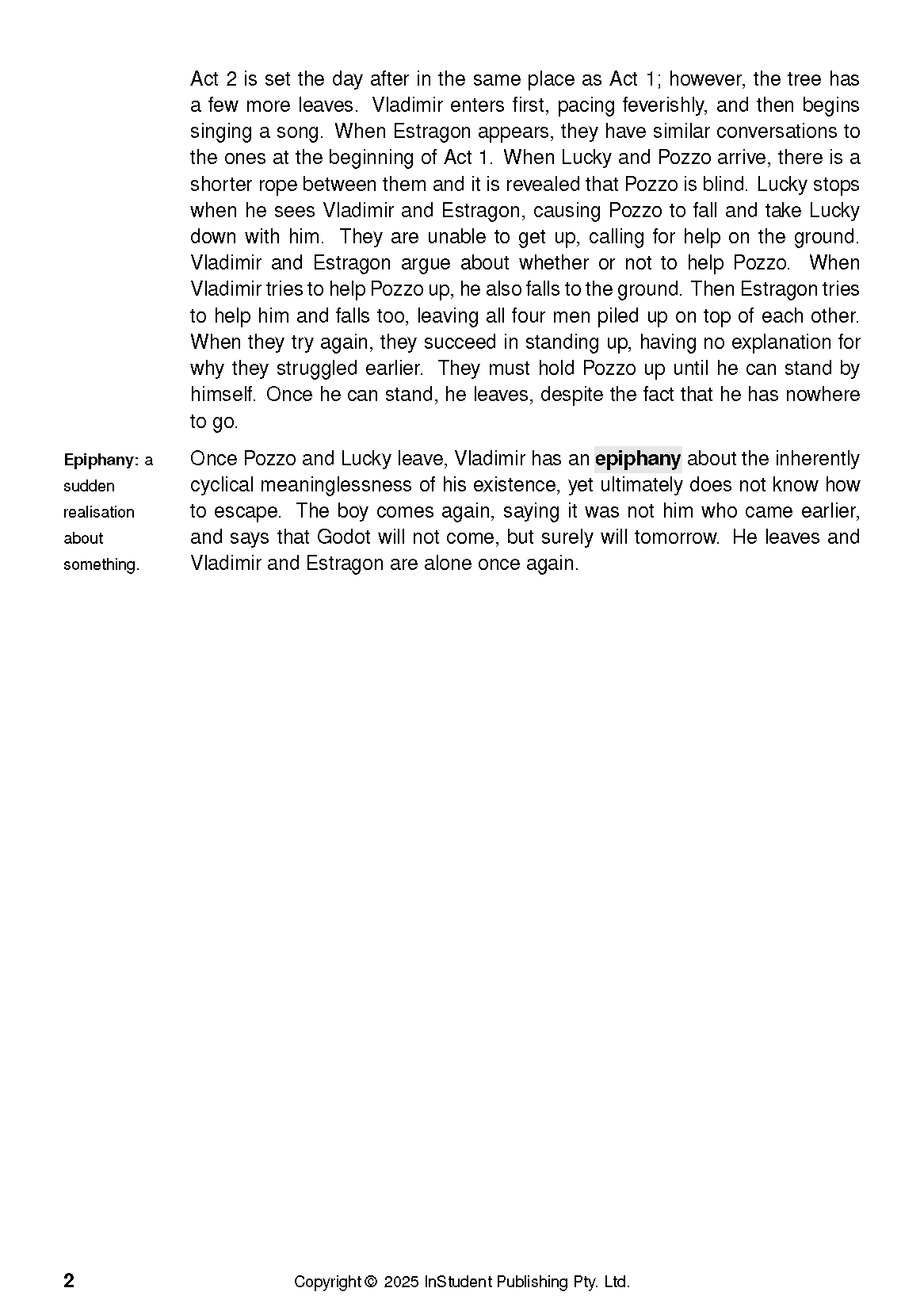 ATAR Notes Text Guide: Waiting for Godot by Samuel Beckett - Image 6