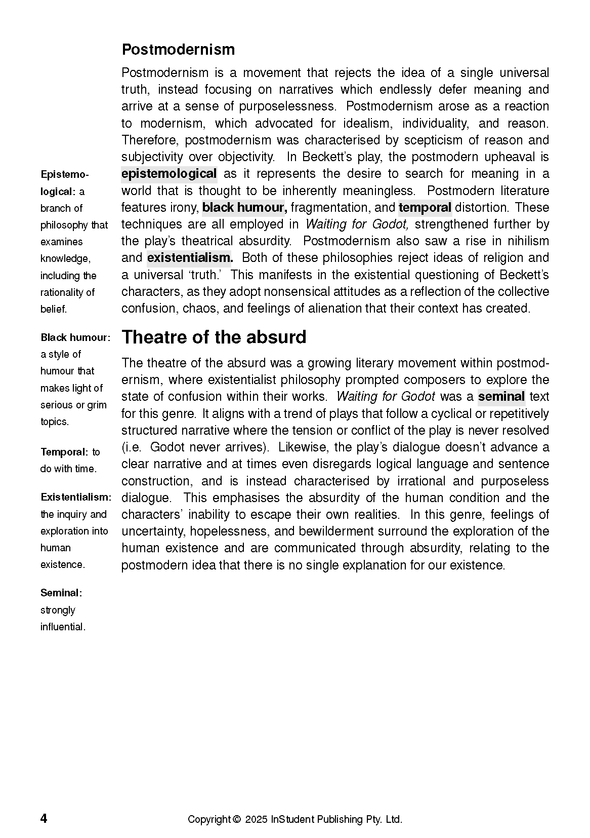ATAR Notes Text Guide: Waiting for Godot by Samuel Beckett - Image 8