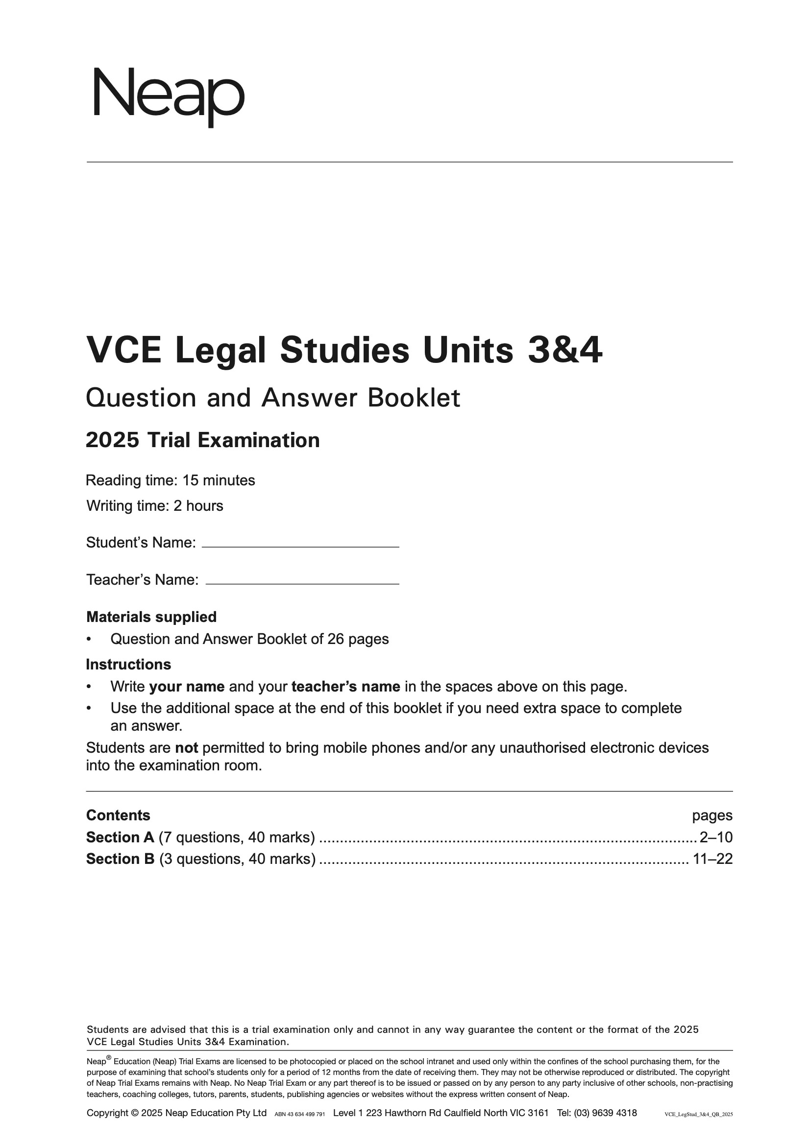 Top Marks VCE Legal Studies 3&4 Bundle - Image 13