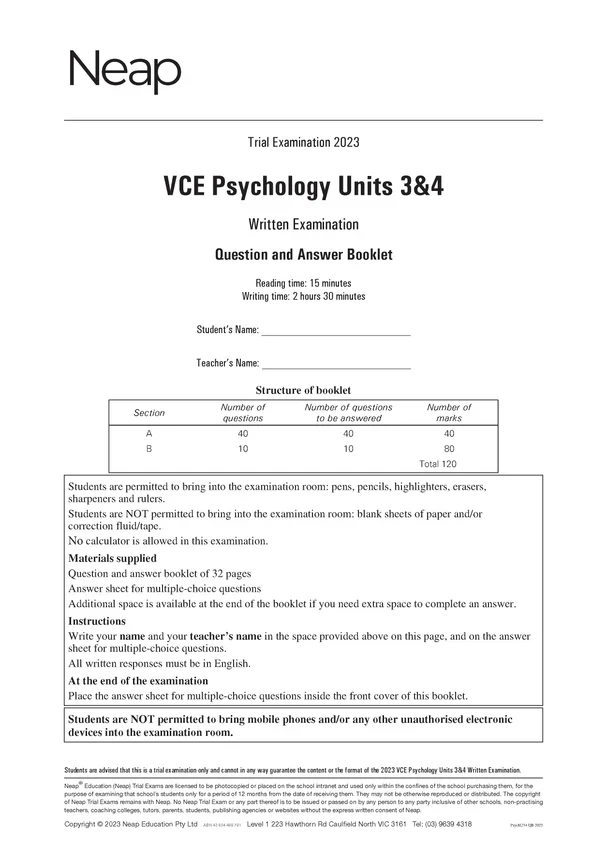 Top Marks VCE Psychology 3&4 Bundle - Image 17